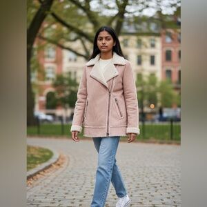 258. Turo By Vince Camuto Pink Teddy Jacket